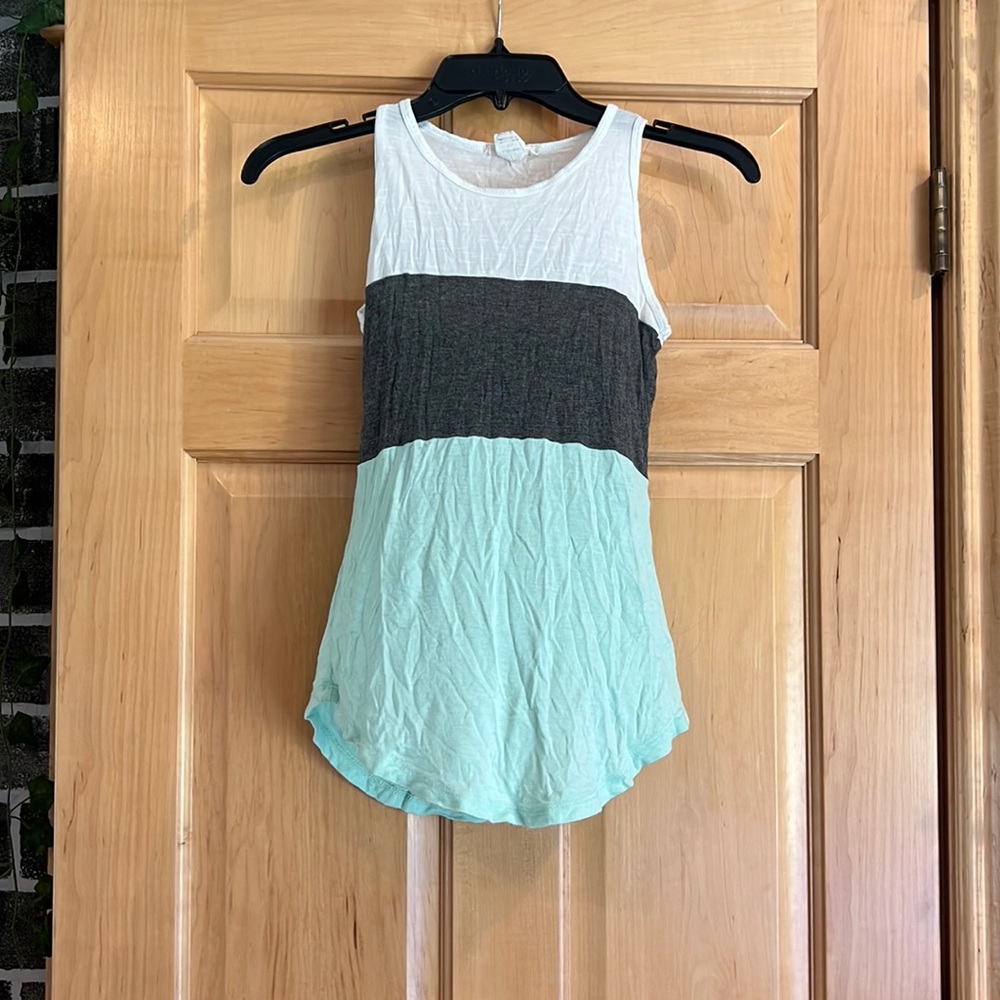 Multi color striped tank